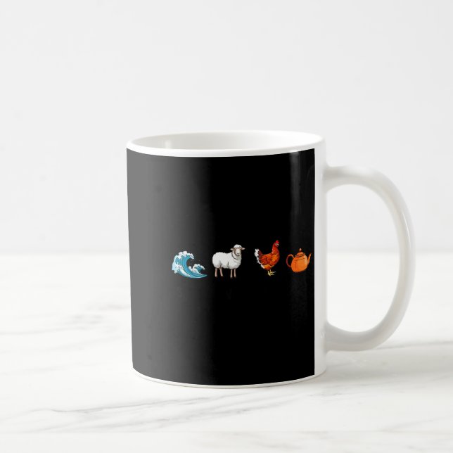 Sea Ewe Hen Tea Funny Joke Saying Quote Men Women  Kaffeetasse (Rechts)