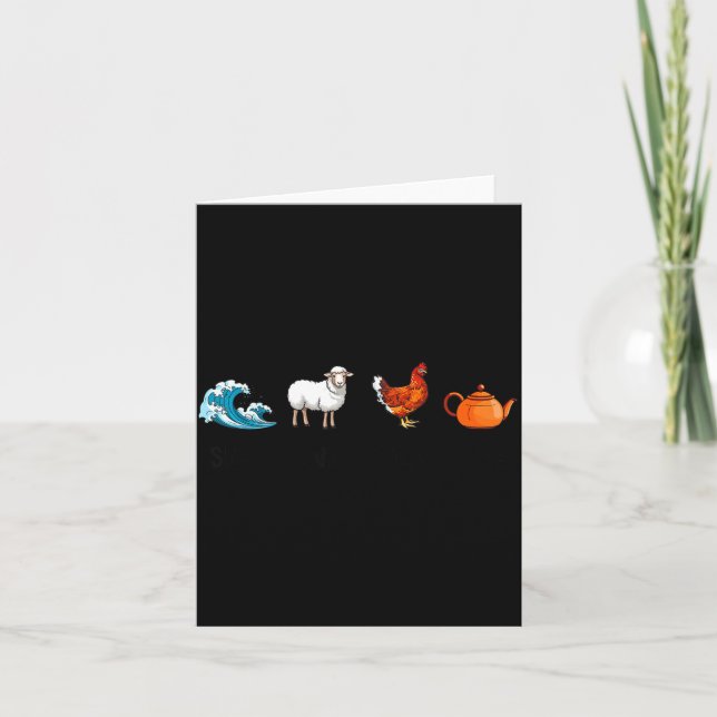 Sea Ewe Hen Tea Funny Joke Saying Quote Men Women  Karte (Vorderseite)