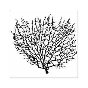 Sea Fan Coral Gummistempel