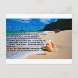 Sea Fever by: John Masefield (Fußballspieler) Postkarte