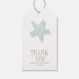 Sea Foam Beach Wedding Starfish ID837 Geschenkanhänger