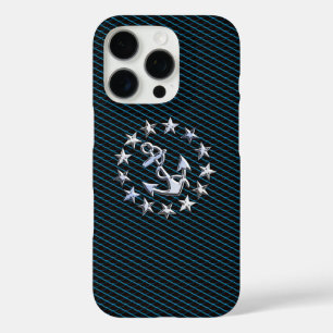 Sea Foam Chrome Yacht Flag Automotive Grille Print iPhone 16 Pro Hülle