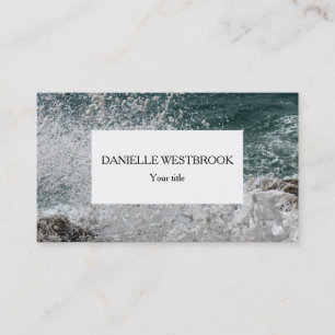 Sea Foam Foto Visitenkarte