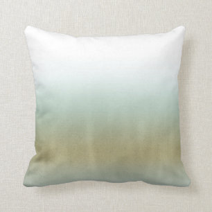 Sea Foam Gold White Elegante Beach Moderne Hochzei Kissen