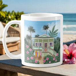Sea Foam Green Beach House Kaffeetasse