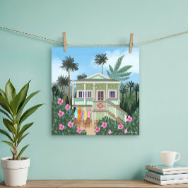 Sea Foam Green Beach House Poster