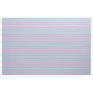 Sea foam green/blue with pink/white stripes stoff