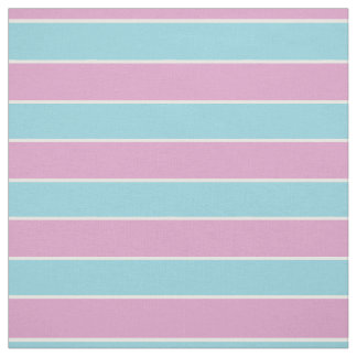 Sea foam green/blue with pink/white stripes stoff