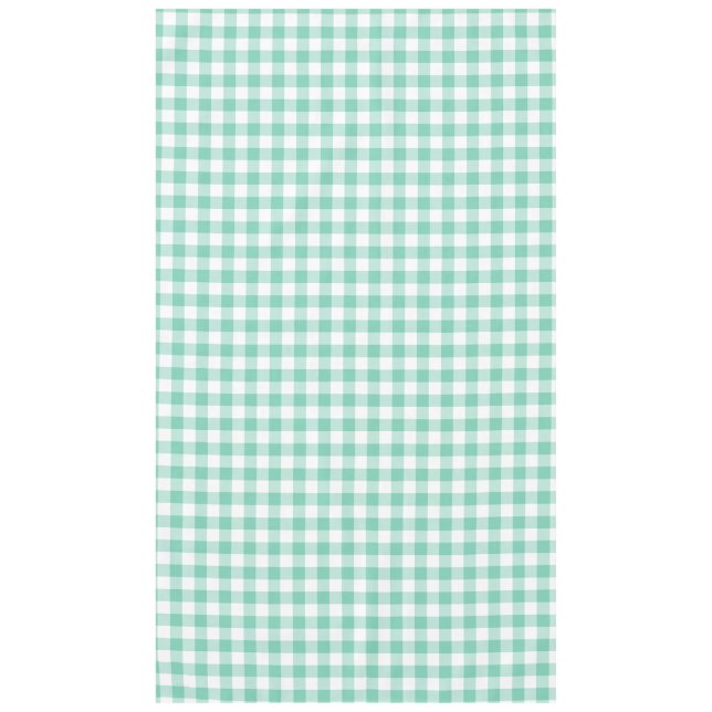 Sea Foam Green und White Gingham Tischdecke (Vorderseite)