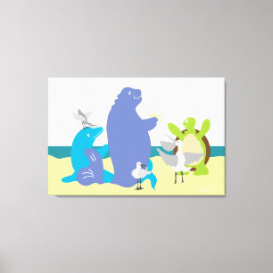 Sea Friends 24x36 Canvas Print Leinwanddruck