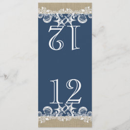 Sea Garland Beach Thema Design Tischnummer