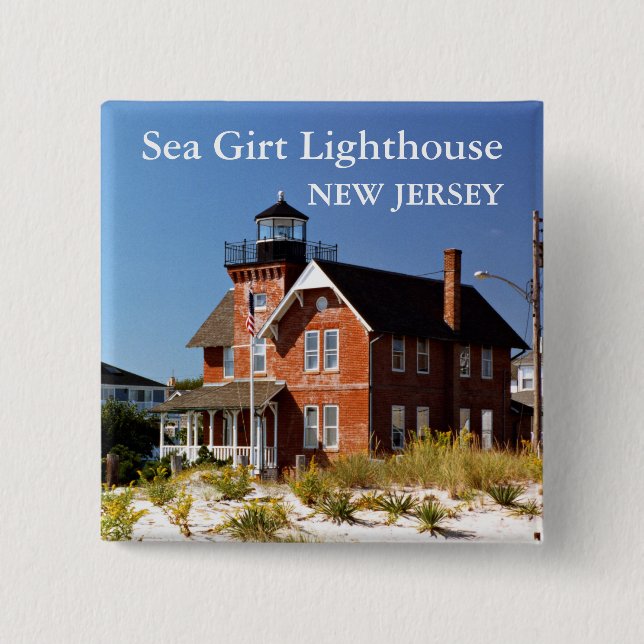 Sea Girt Lighthouse, New Jersey Button (Vorderseite)