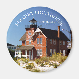 Sea Girt Lighthouse, New Jersey Round Magnet