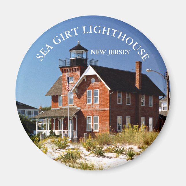 Sea Girt Lighthouse, New Jersey Round Magnet (Vorne)