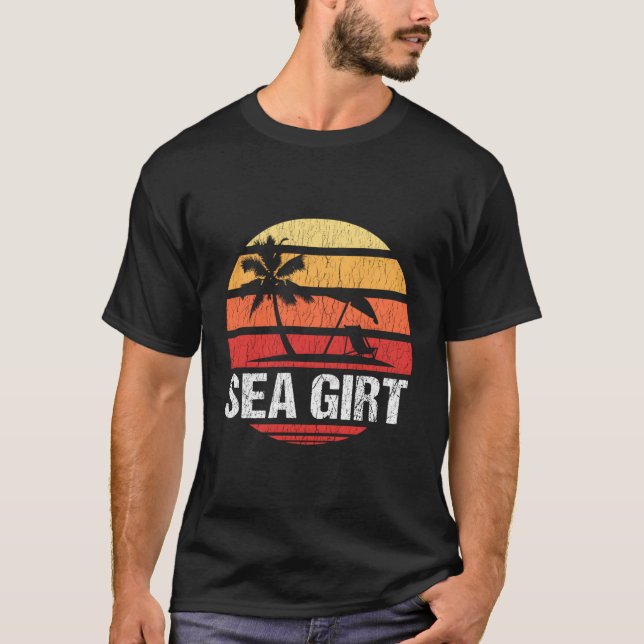 Sea Girt Nj Distressed Beach T-Shirt (Vorderseite)
