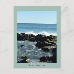 Sea Girt Ocean Rocks Postkarte