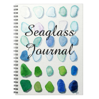 Sea glass, beach glass art journal notizblock