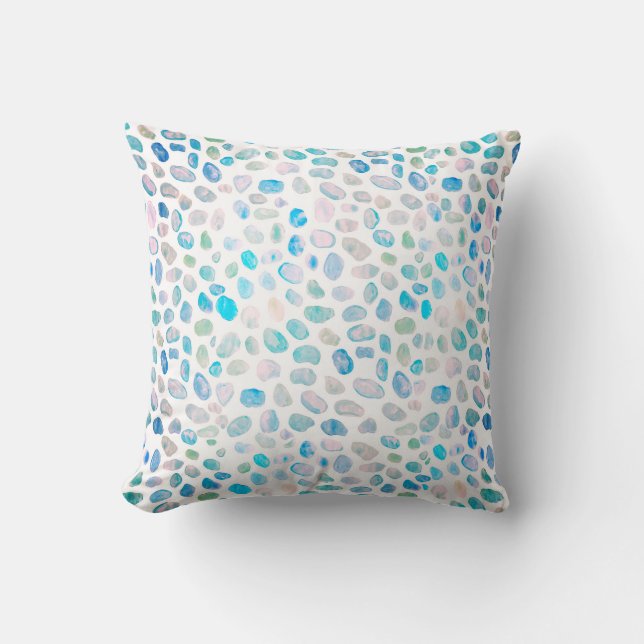 Sea Glass Beach Throw Kissen (Vorderseite)