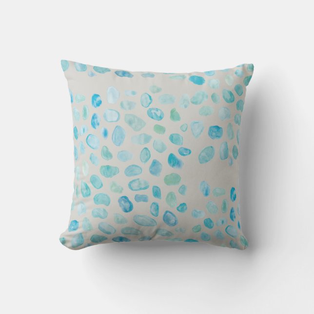 Sea Glass Beach Throw Kissen (Vorderseite)