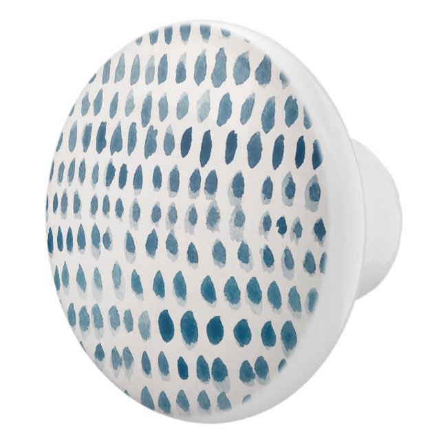 Sea Glass Coastal Pattern Pebble Keramikknauf (Rechts)