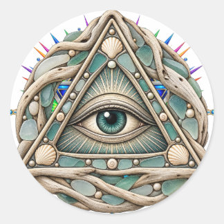Sea Glass Eye 3 Zoll runder Aufkleber