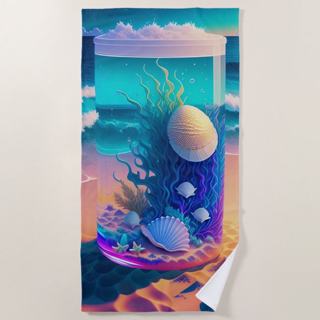 Sea Glass Fantasy Strandtuch (Vorderseite)