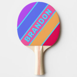 Sea Glass fett Streifen mit Name Tischtennis Schläger