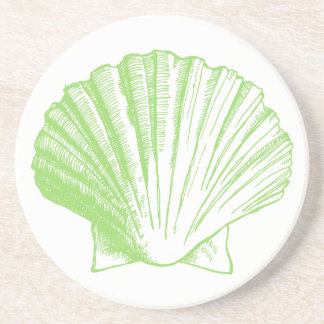 Sea Glass Green Seashell Untersetzer