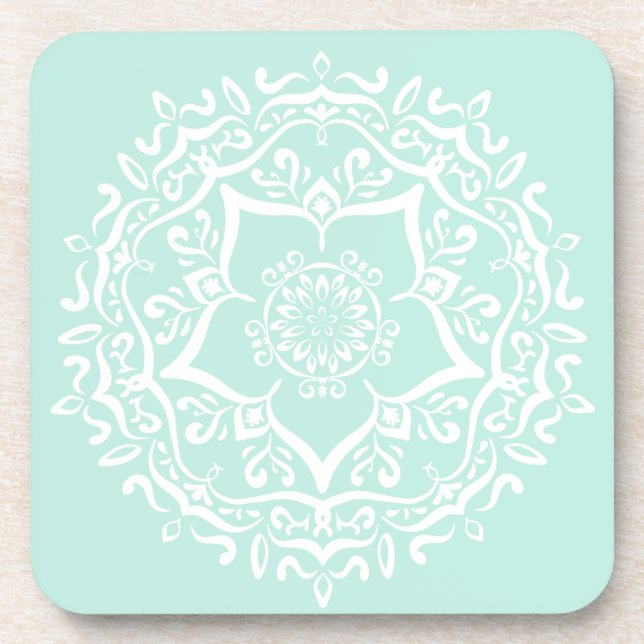 Sea Glass Mandala Untersetzer (Vorderseite)