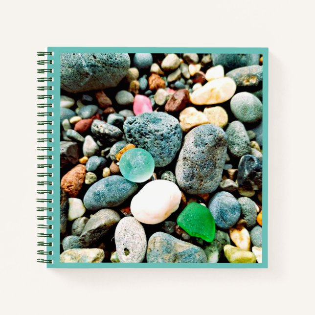 Sea Glass Marble Spirale Notebook Notizbuch (Vorderseite)