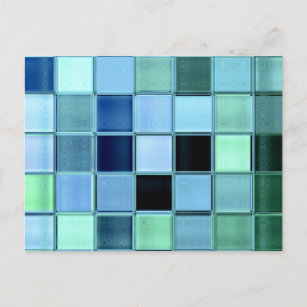 Sea Glass Mosaik Postkarte ~ kundenspezifisches De