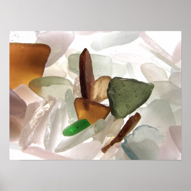 Sea Glass oder Beach Glass Poster (Vorne)