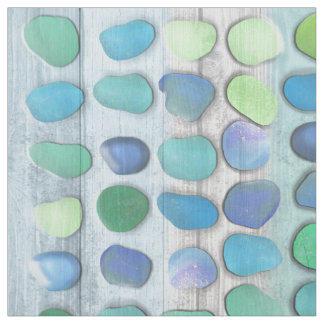 Sea Glass on Driftwood Stoff