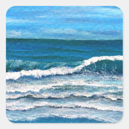 Sea Glory - CricketDiane Art Quadratischer Aufkleber