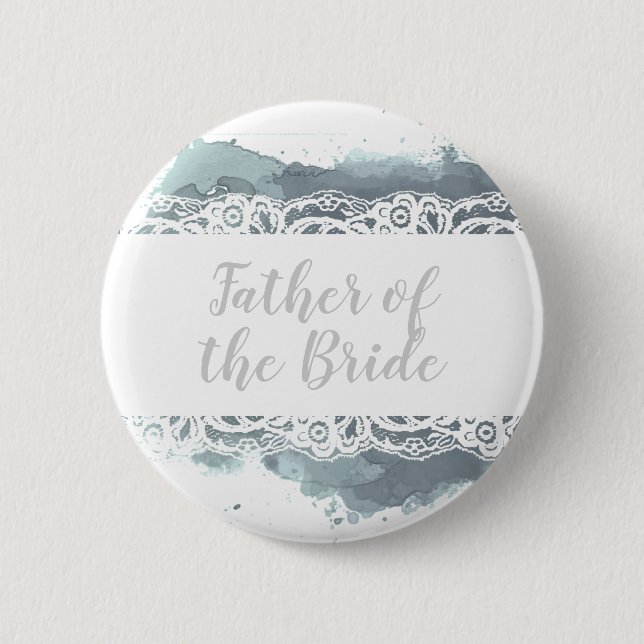 Sea-Gray Watercolor - Vaterbricht-Text Button (Vorderseite)