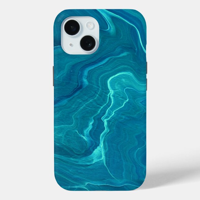 Sea Green Agate Marble Abstraction Case-Mate iPhone Hülle (Rückseite)