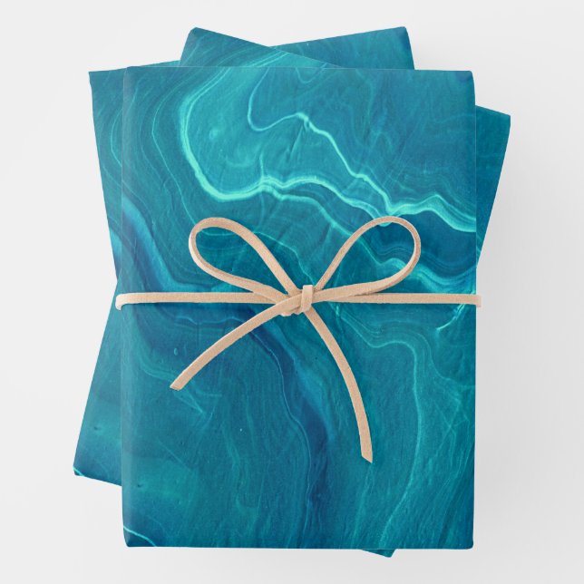 Sea Green Agate Marble Abstraction Geschenkpapier Set (Beispiel)
