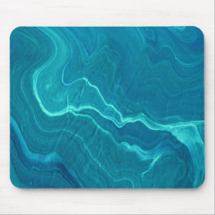 Sea Green Agate Marble Abstraction Mousepad