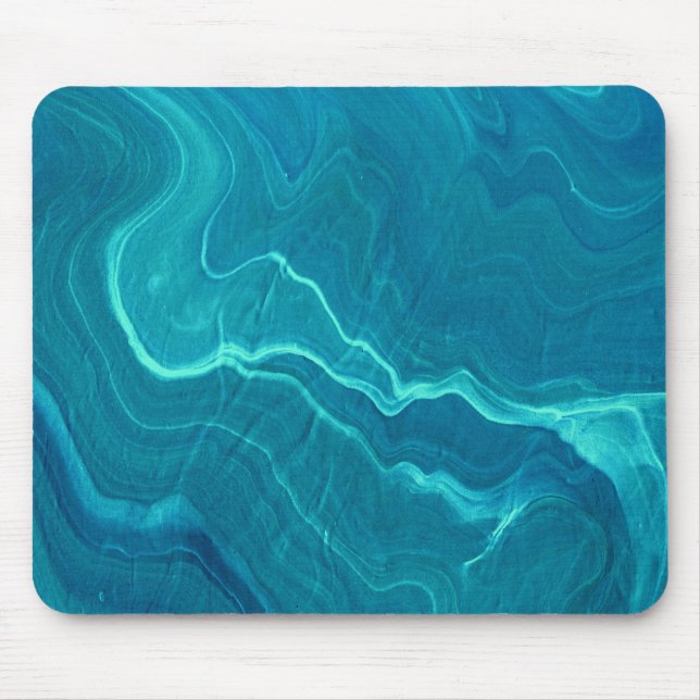 Sea Green Agate Marble Abstraction Mousepad (Vorne)