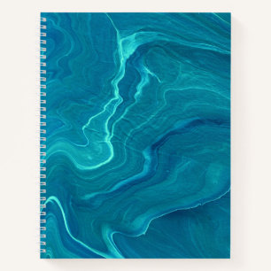 Sea Green Agate Marble Abstraction Notizbuch