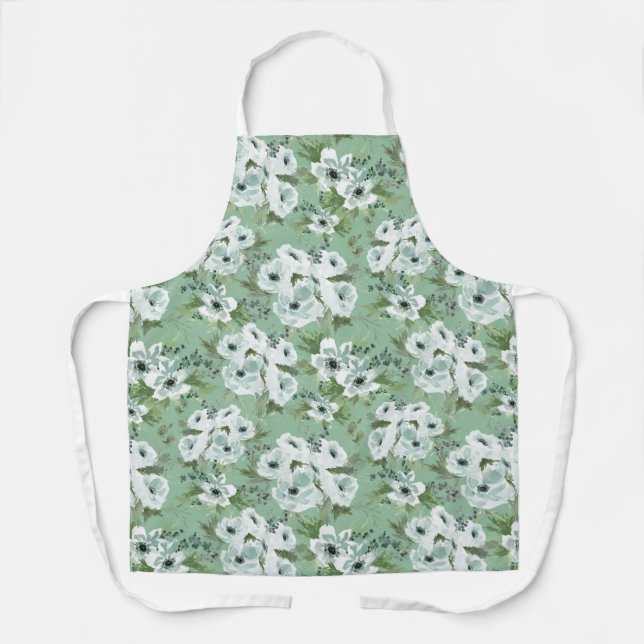 Sea green anemone All-Over Print Apron Schürze (Vorderseite)