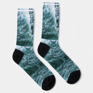 Sea green | Custom Name Socken