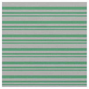 Sea Green & Dark Gray Colored Stripes Muster Stoff