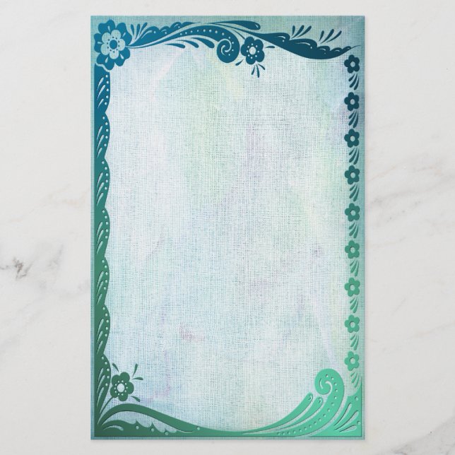 Sea Green Fantasy Briefpapier (Vorderseite)