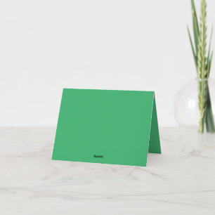 Sea Green, Jade Green geklappt Danke Karte