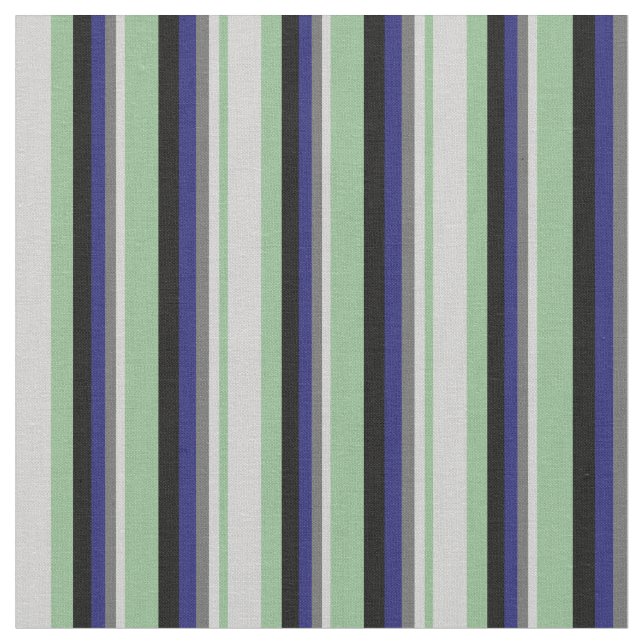 Sea Green, Light Gray, Dim Gray, Blue & Black Stoff (Nahaufnahme)