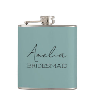 Sea Green Personalisiert Bridal Flachmann