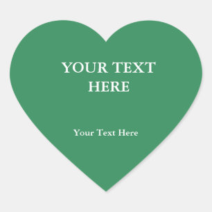 Sea Green Schlicht Elegante Modernes Minimalistisc Herz-Aufkleber