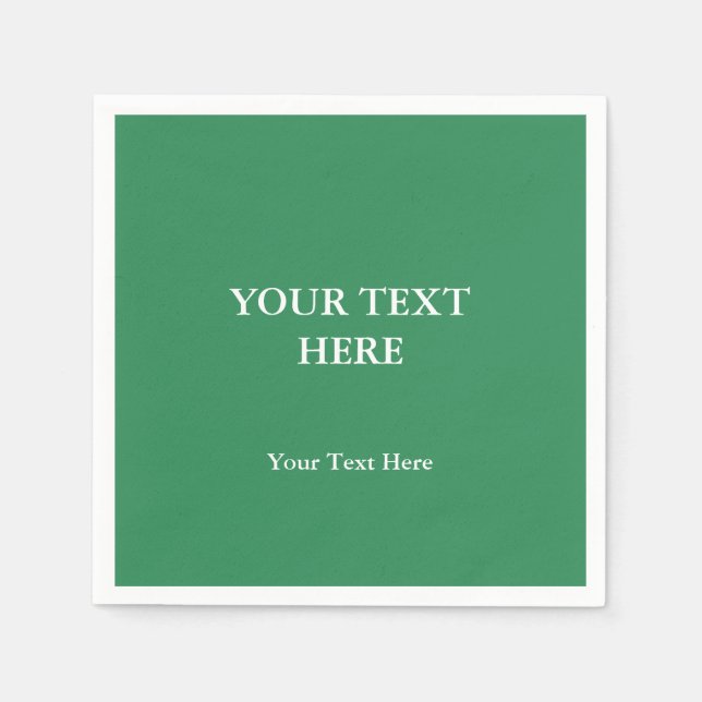 Sea Green Schlicht Elegante Modernes Minimalistisc Serviette (Vorderseite)