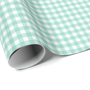 Sea Green Simple Kariert Geschenkpapier